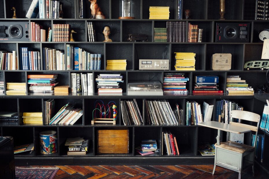 Bookshelf full of books