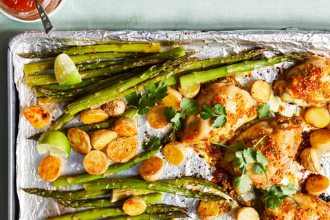 Apricot Glazed Chicken with Potatoes